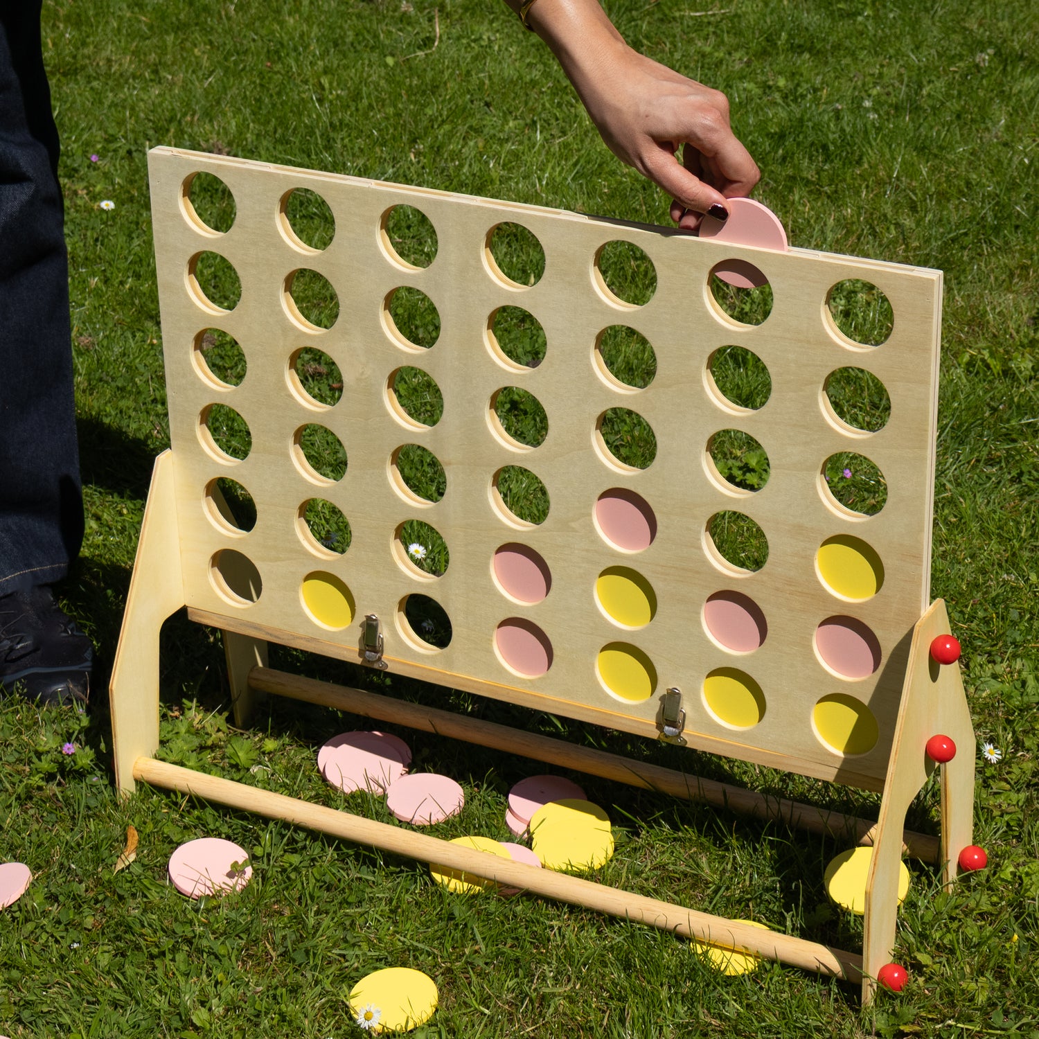 Giant Four in a Row - Classic Wooden Strategy Game