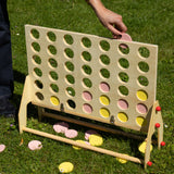 Giant Four in a Row - Classic Wooden Strategy Game