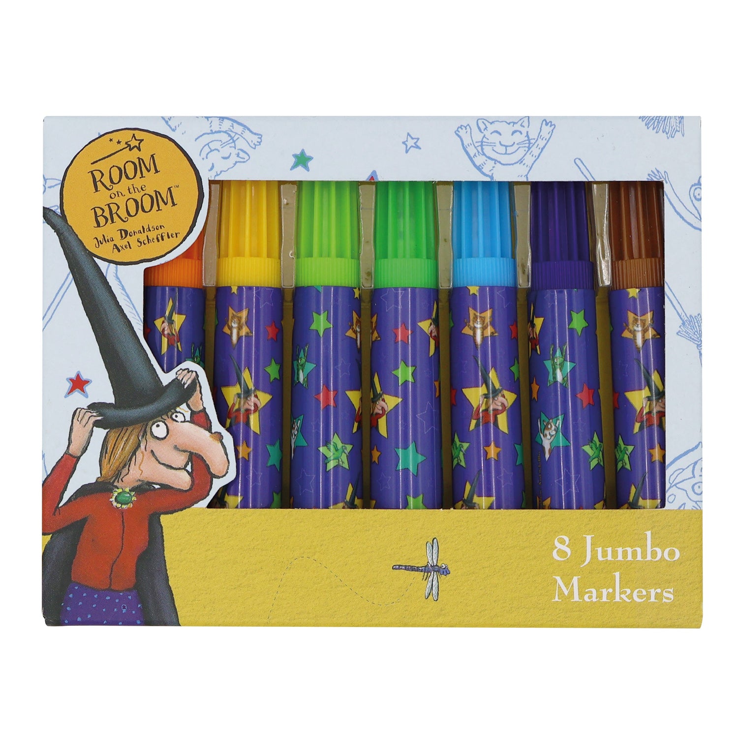 Room On The Broom Set of 8 Jumbo Marker Pens