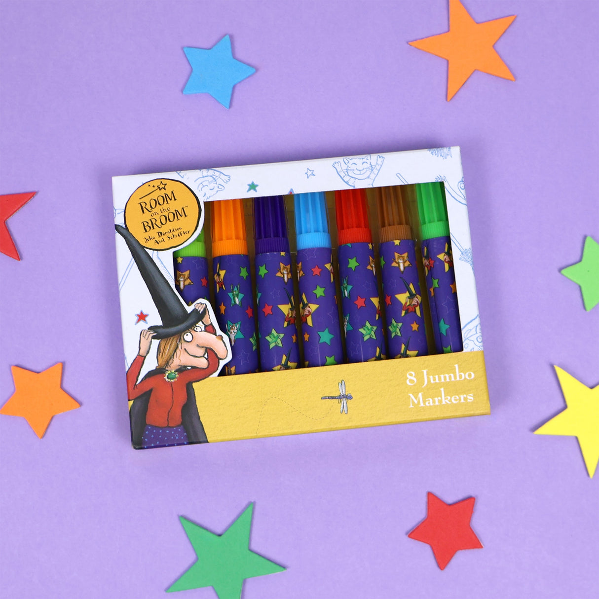 Room On The Broom Set of 8 Jumbo Marker Pens
