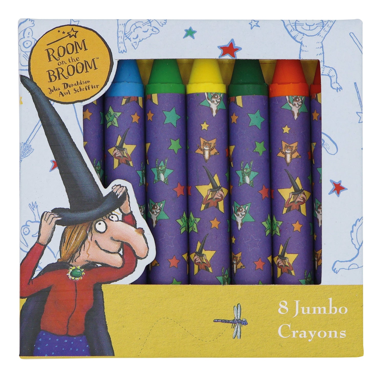 Room On The Broom Set of 8 Jumbo Crayons