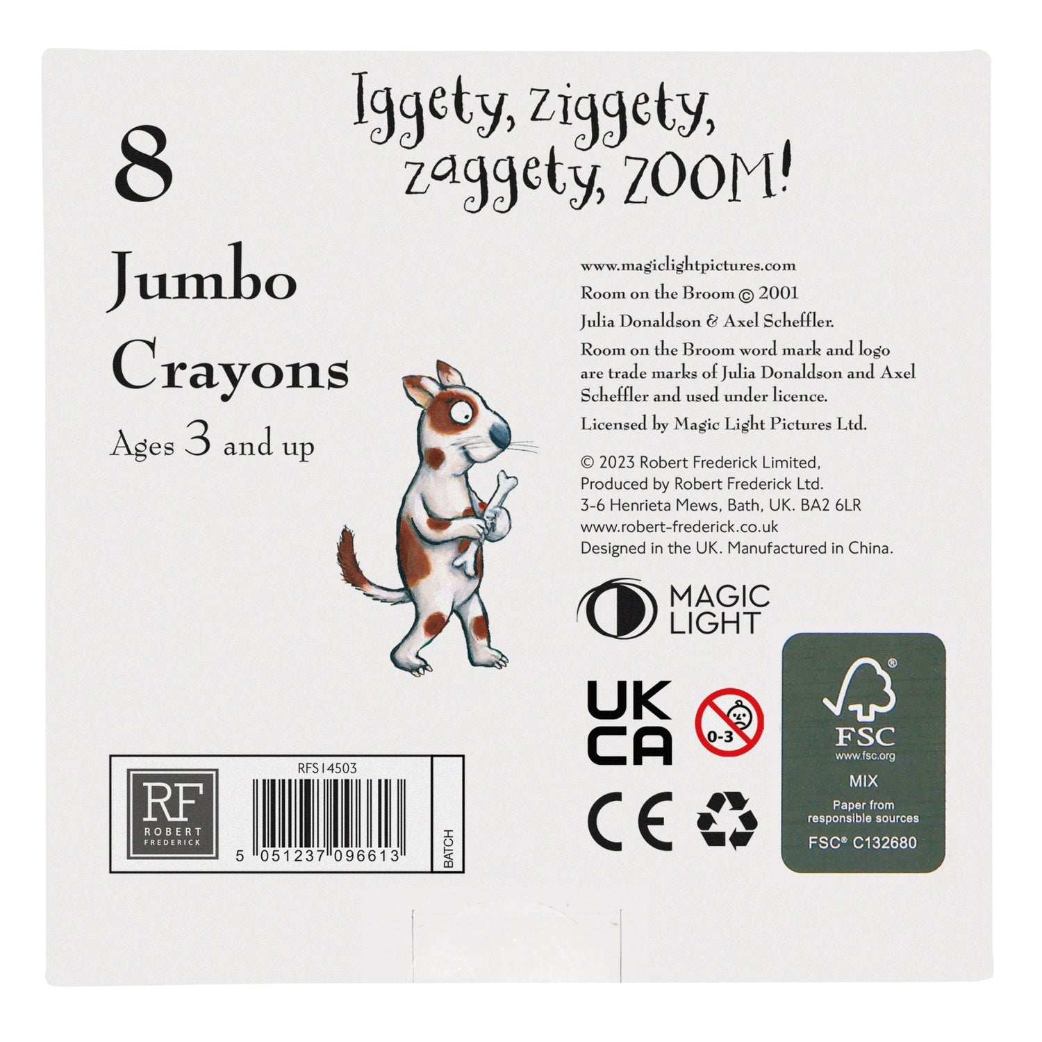 Room On The Broom Set of 8 Jumbo Crayons