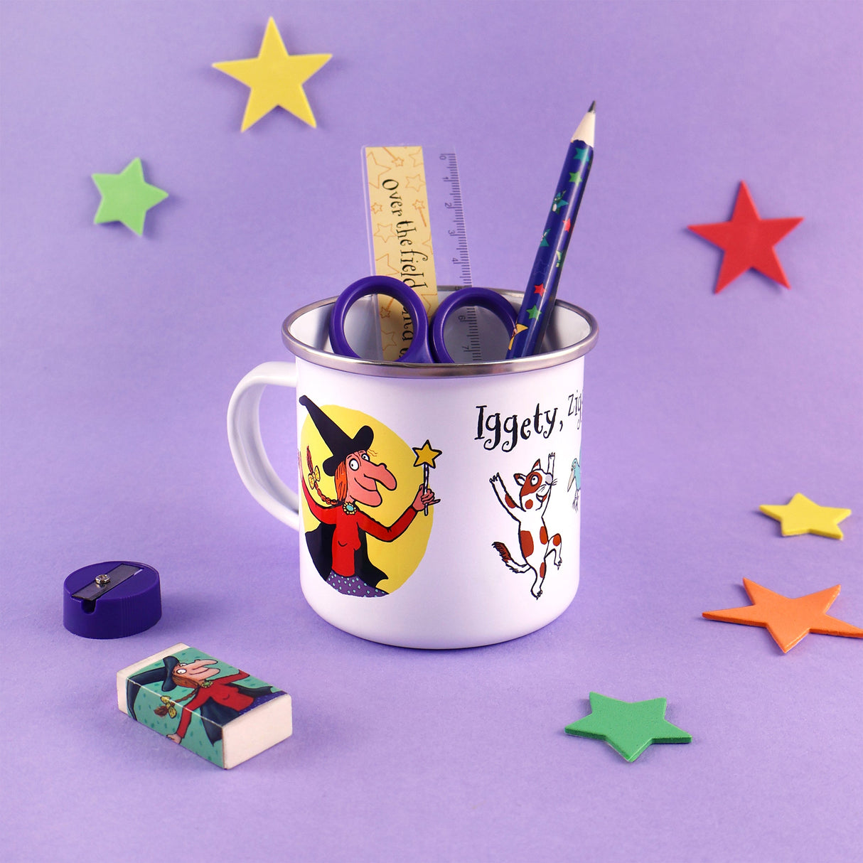 Room On The Broom Enamel Mug
