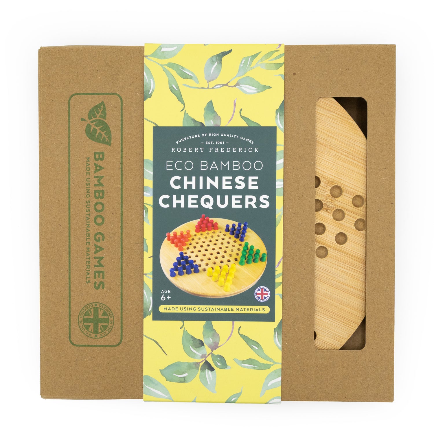 Bamboo Chinese Chequers Set - Made Using Sustainable Materials