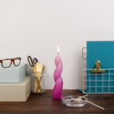 Elysian Twisted Design Table Candle In Gift Box