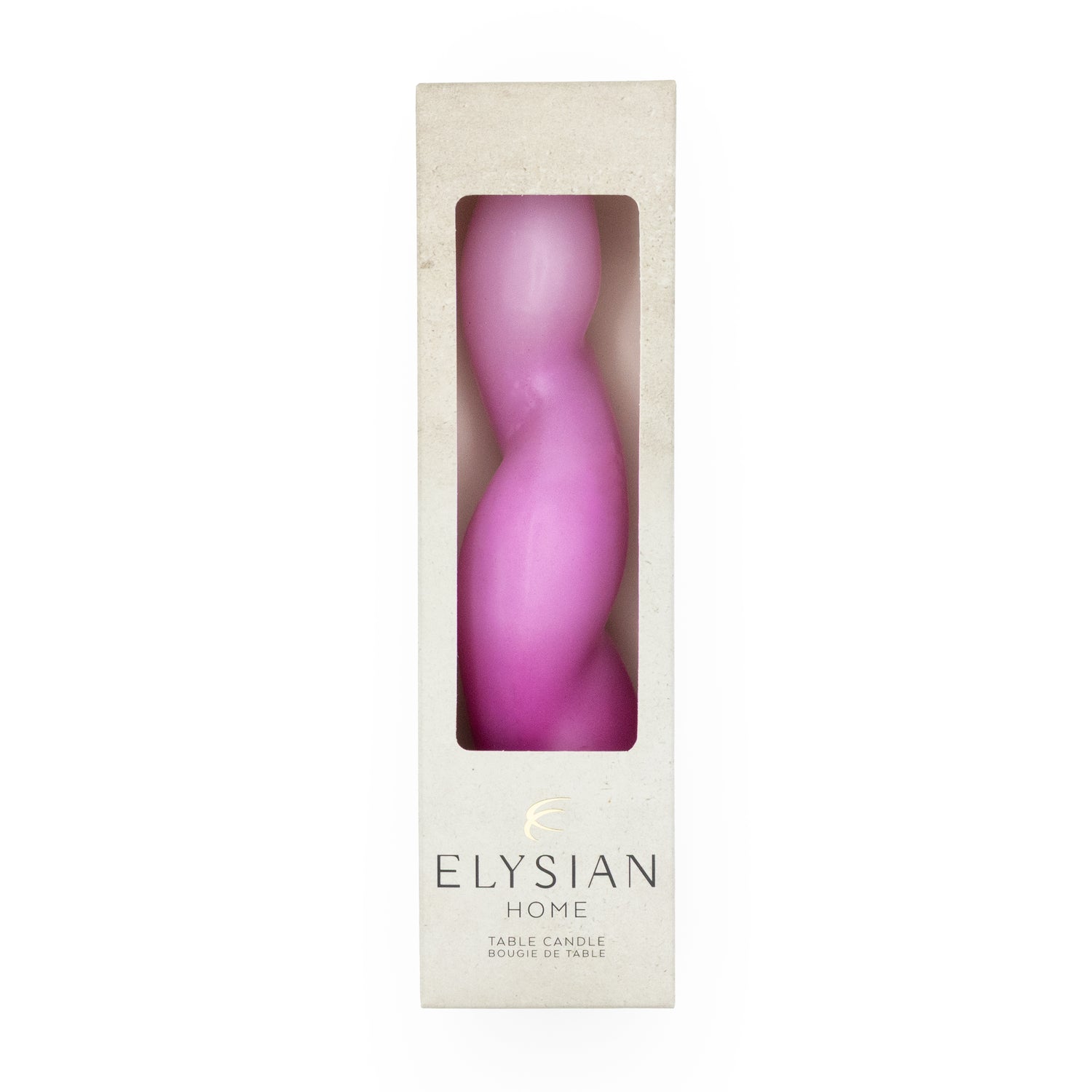 Elysian Twisted Design Table Candle In Gift Box