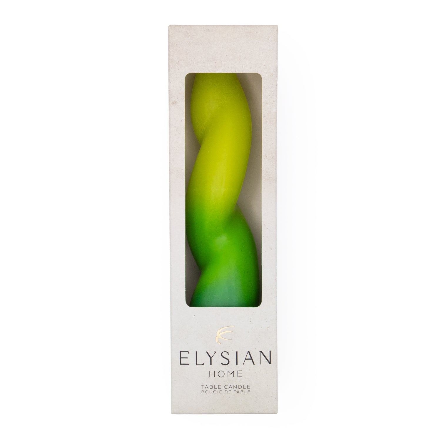 Elysian Twisted Design Table Candle In Gift Box