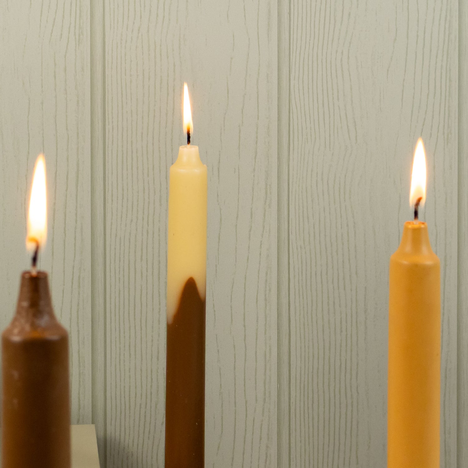 Elysian Dipped Design Table Candles In Gift Box - Set Of Three