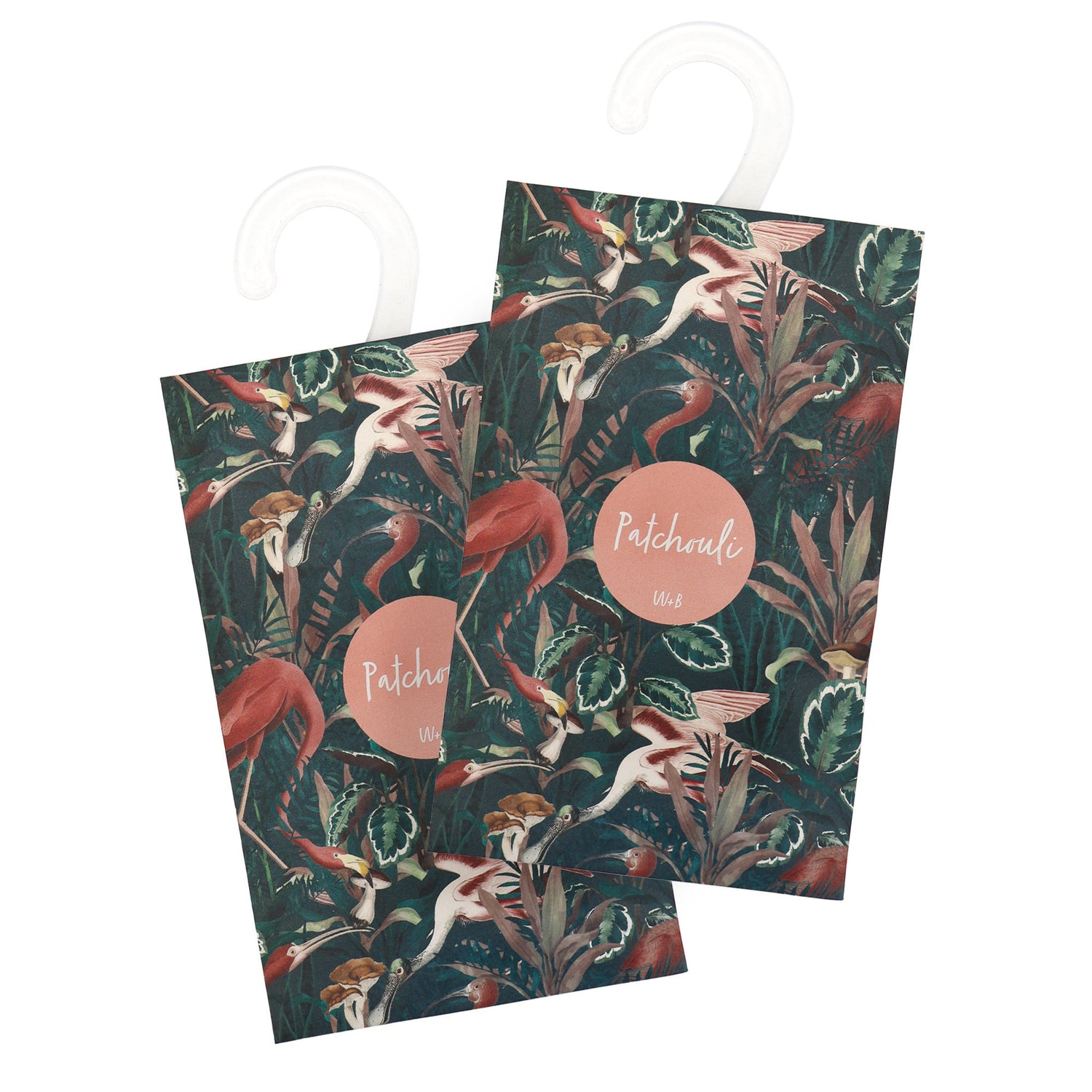 Willow and Belle Scented Hanging Sachet - Set of 4 Patchouli - Jungle Green Design