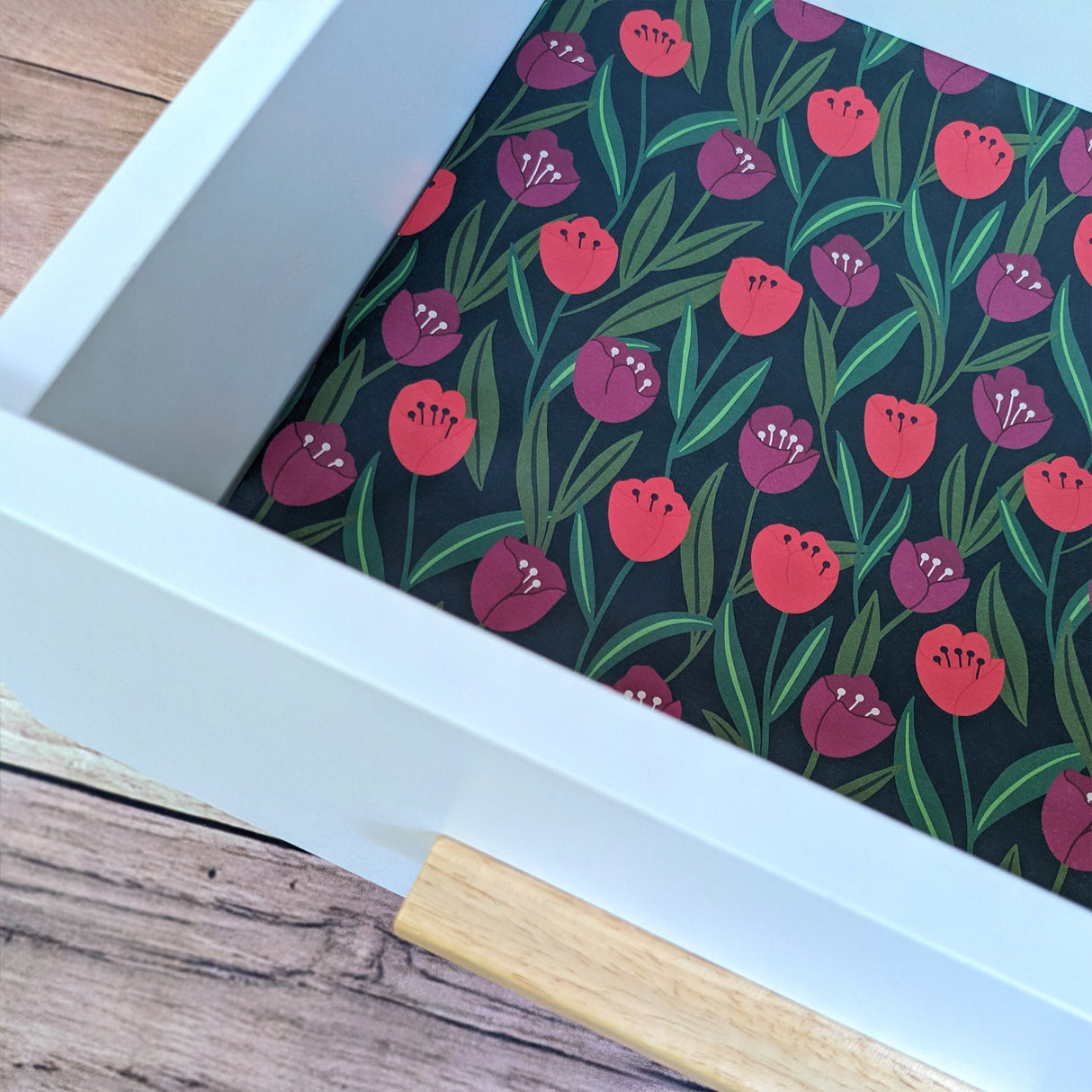 Scented Drawer Liner - Set of 5 Green Tea - Tulips Design