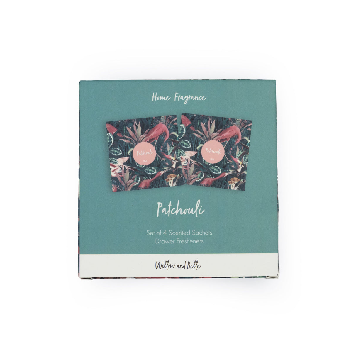 Willow and Belle Scented Sachet - Set of 4 Patchouli - Jungle Green Design