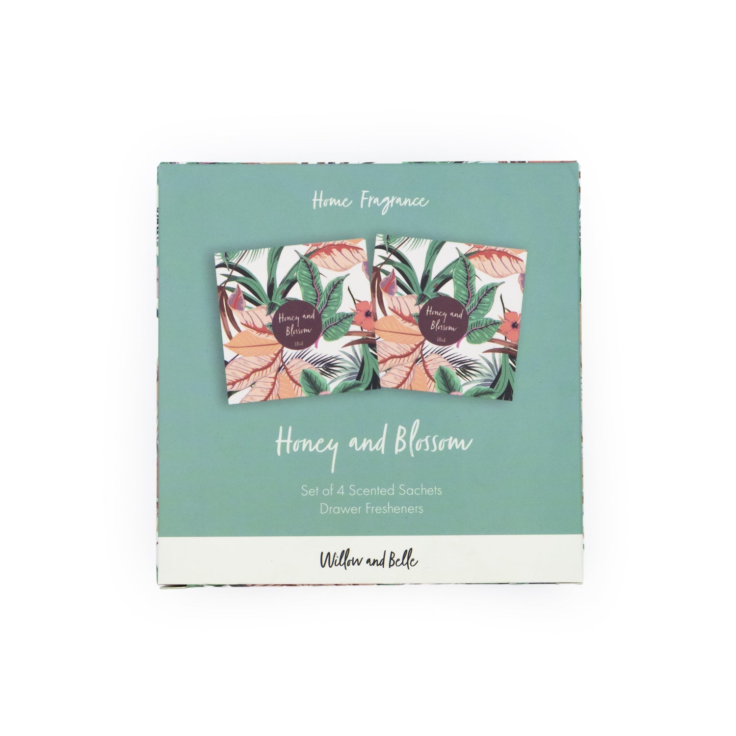 Willow and Belle Scented Sachet - Set of 4 Honey and Blossom - Tropical Design