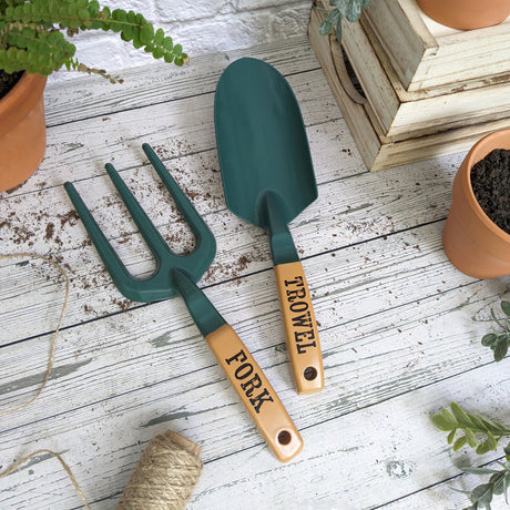 Orange Grove Fork and Trowel Garden Tool Set