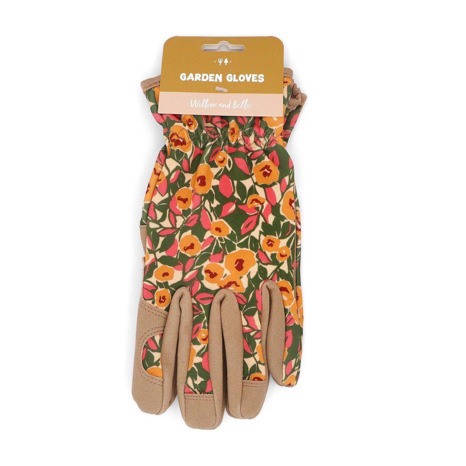 Willow and Belle Outdoor Gardening Gloves - Abstract Flowers Design