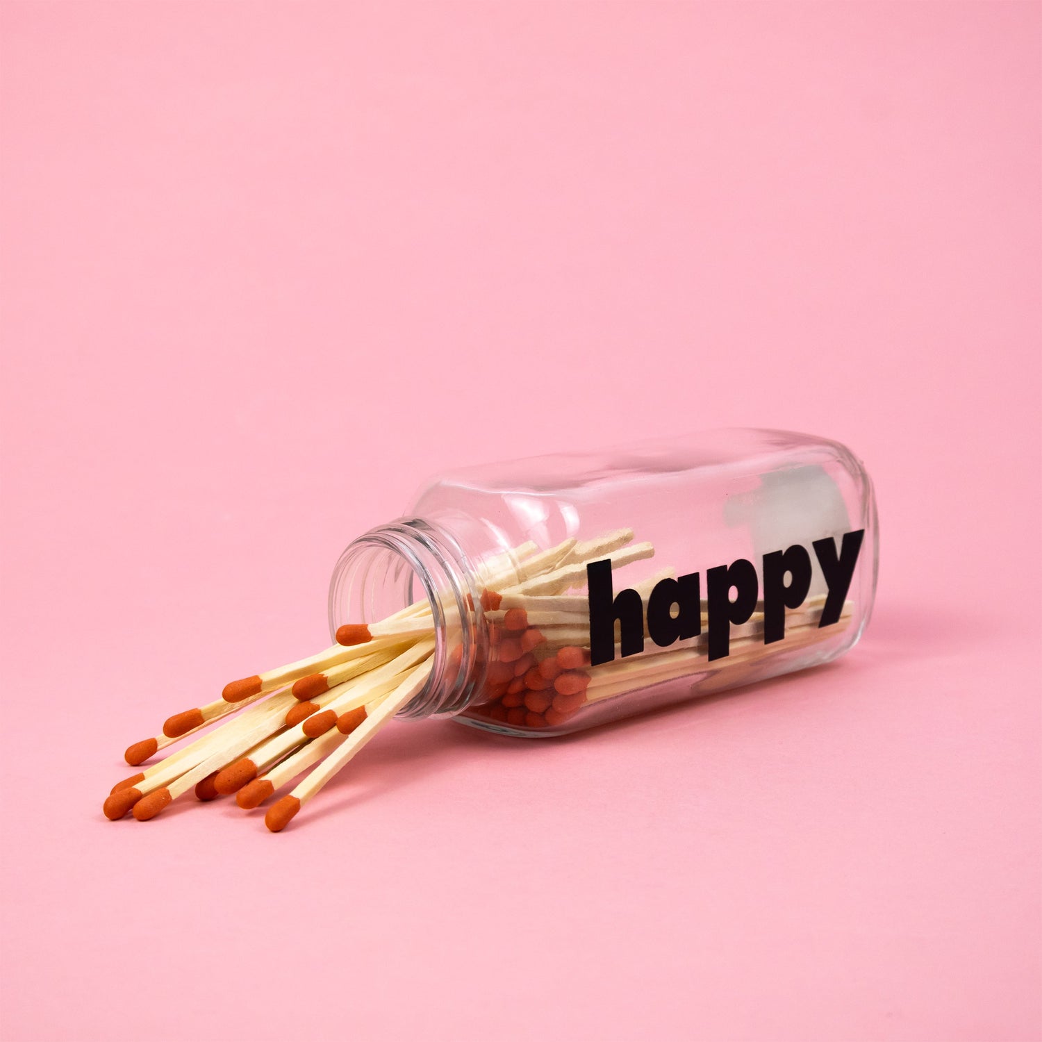 Saje Happy Candle and Matches In Glass Jar
