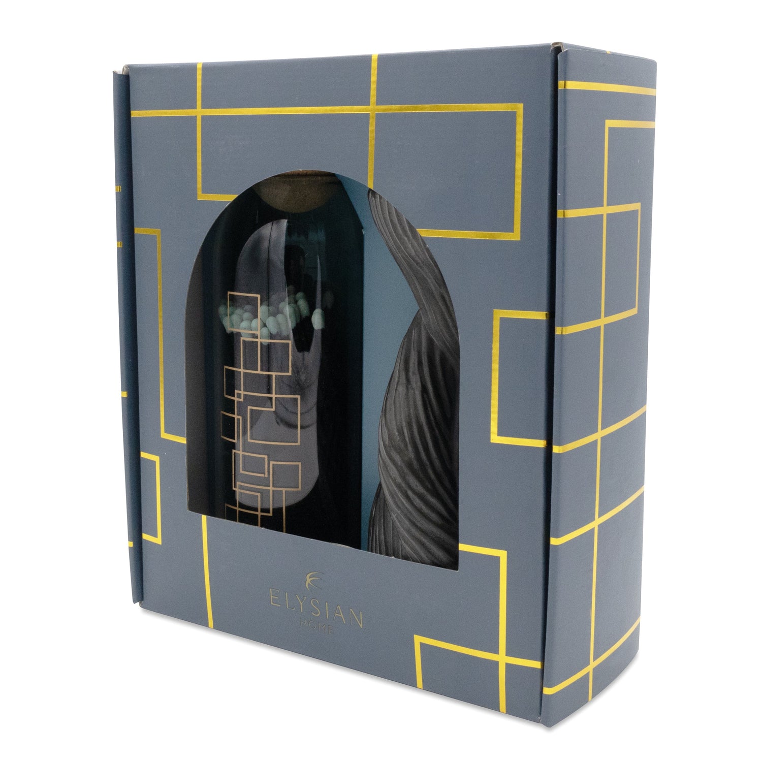 Elysian Tower Twist Candle & Matches In Glass Jar With Cork Stopper