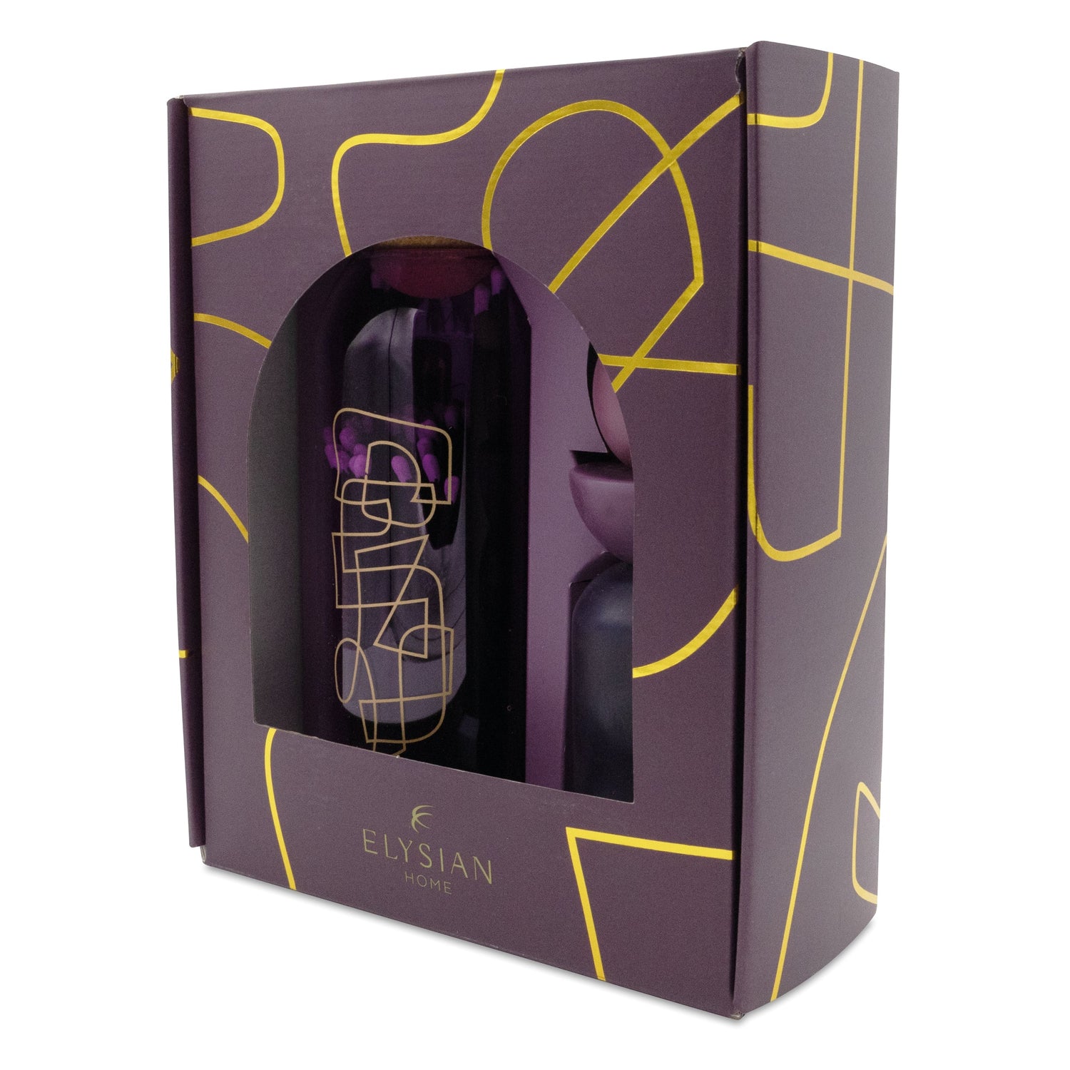 Elysian Shaped Tower Candle & Matches In Glass Jar With Cork Stopper