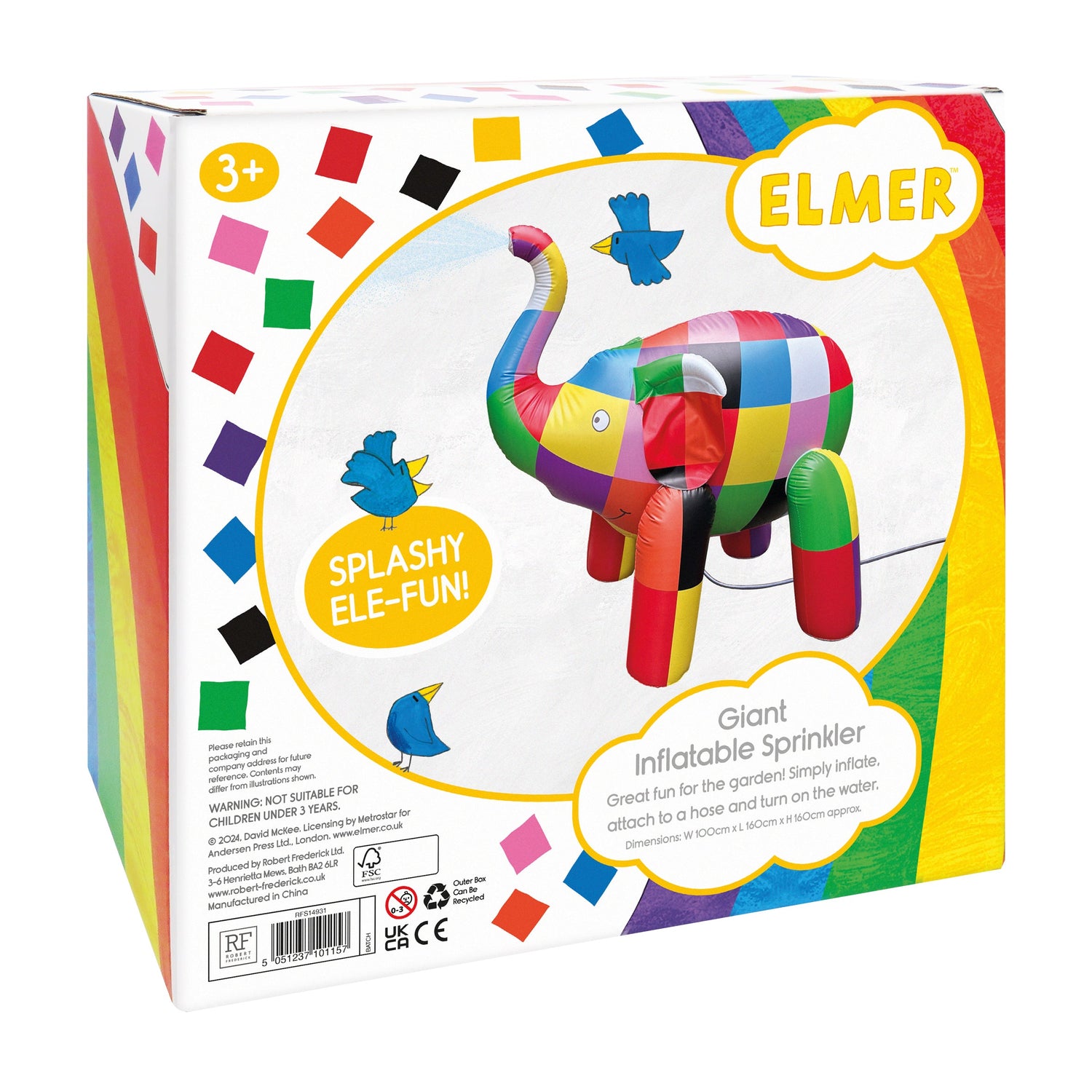 Elmer Giant Inflatable Sprinkler - Garden Water Toy