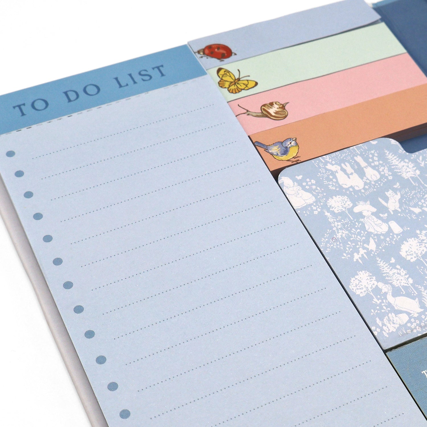 Peter Rabbit Planner and Notepad with Sticky Notes – A5 Forest Picnic Design