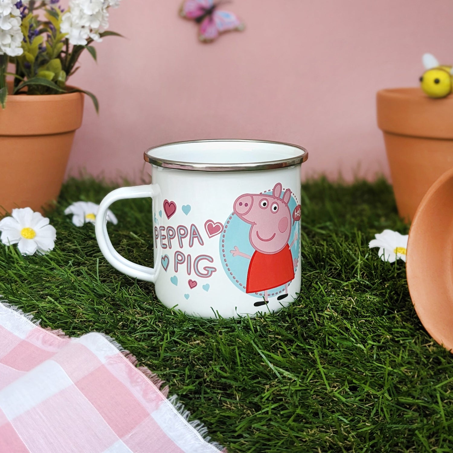 Peppa Pig Enamel Mug - Time To Party Design