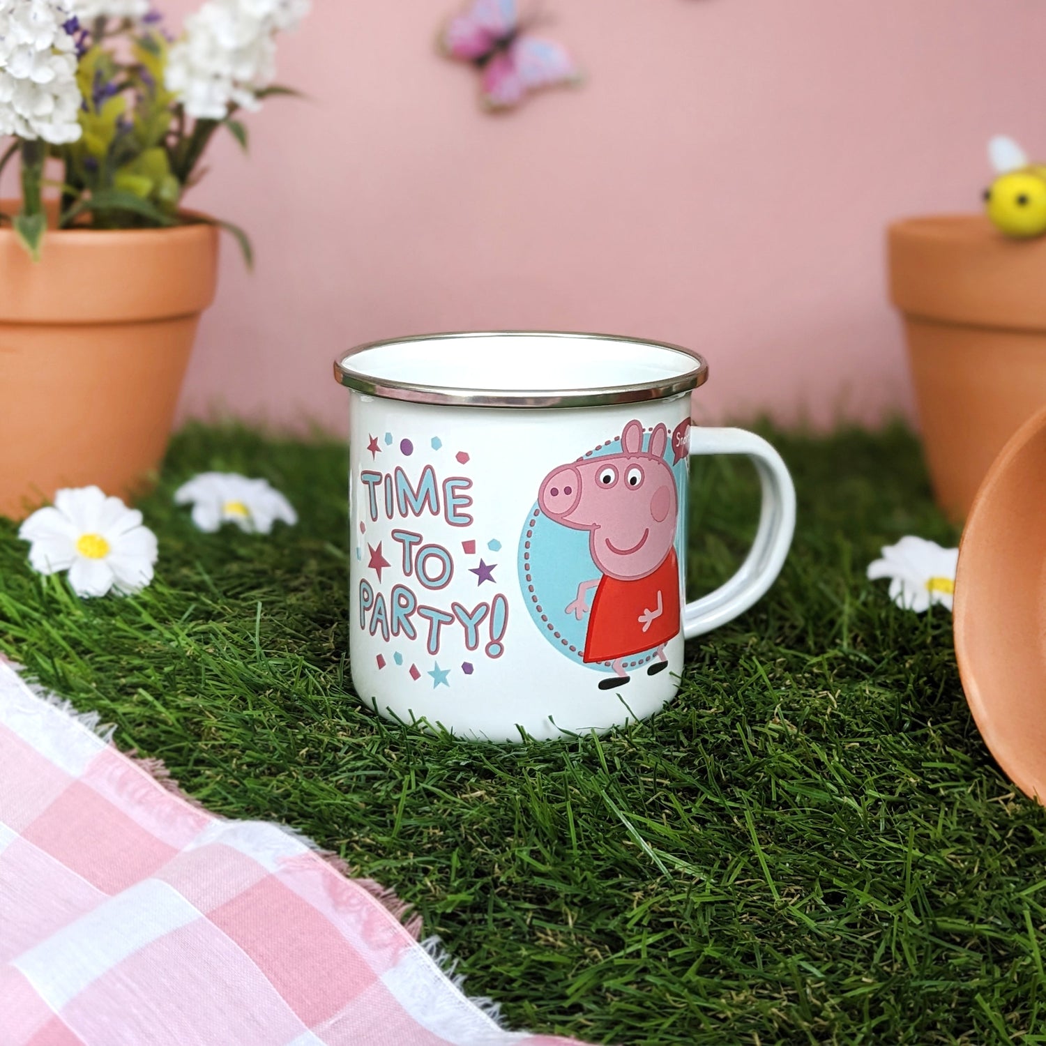 Peppa Pig Enamel Mug - Time To Party Design