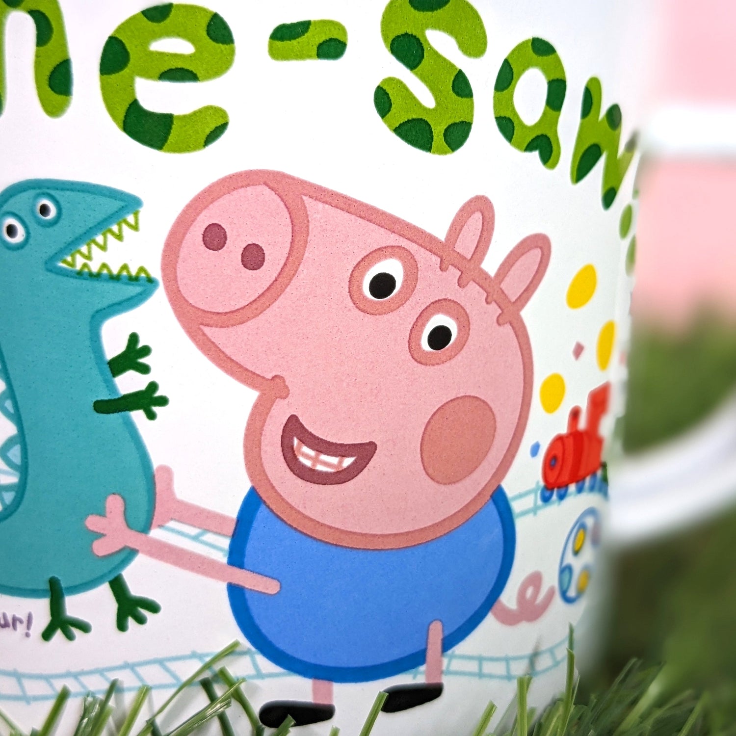 Peppa Pig Enamel Mug - George Loves Muddy Puddles Design