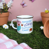 Peppa Pig Enamel Mug - Daddy Loves Chocolate Cake Design