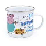 Peppa Pig Enamel Mug - Daddy Loves Chocolate Cake Design