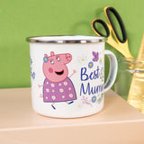 Peppa Pig Enamel Mug - Best Mummy Design