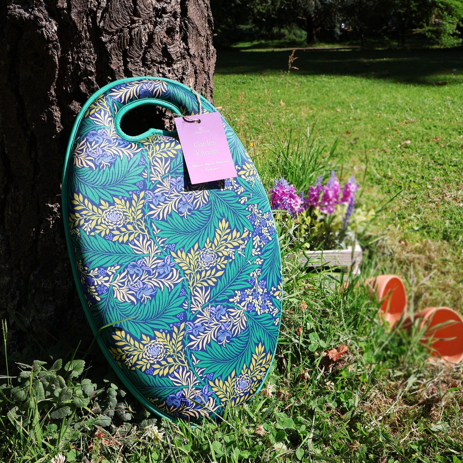Orange Grove Garden Kneeler - William Morris Design - Padded Memory Foam