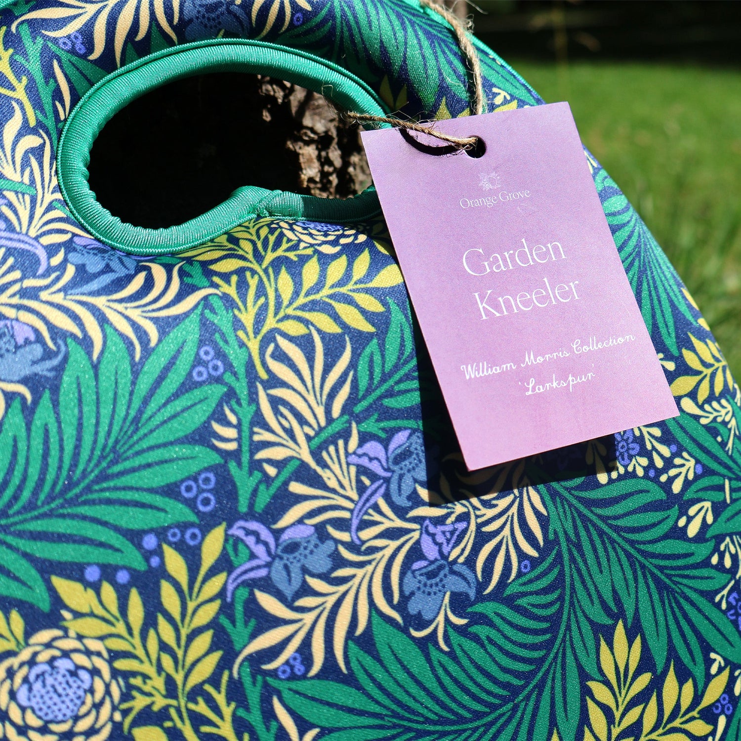 Orange Grove Garden Kneeler - William Morris Design - Padded Memory Foam