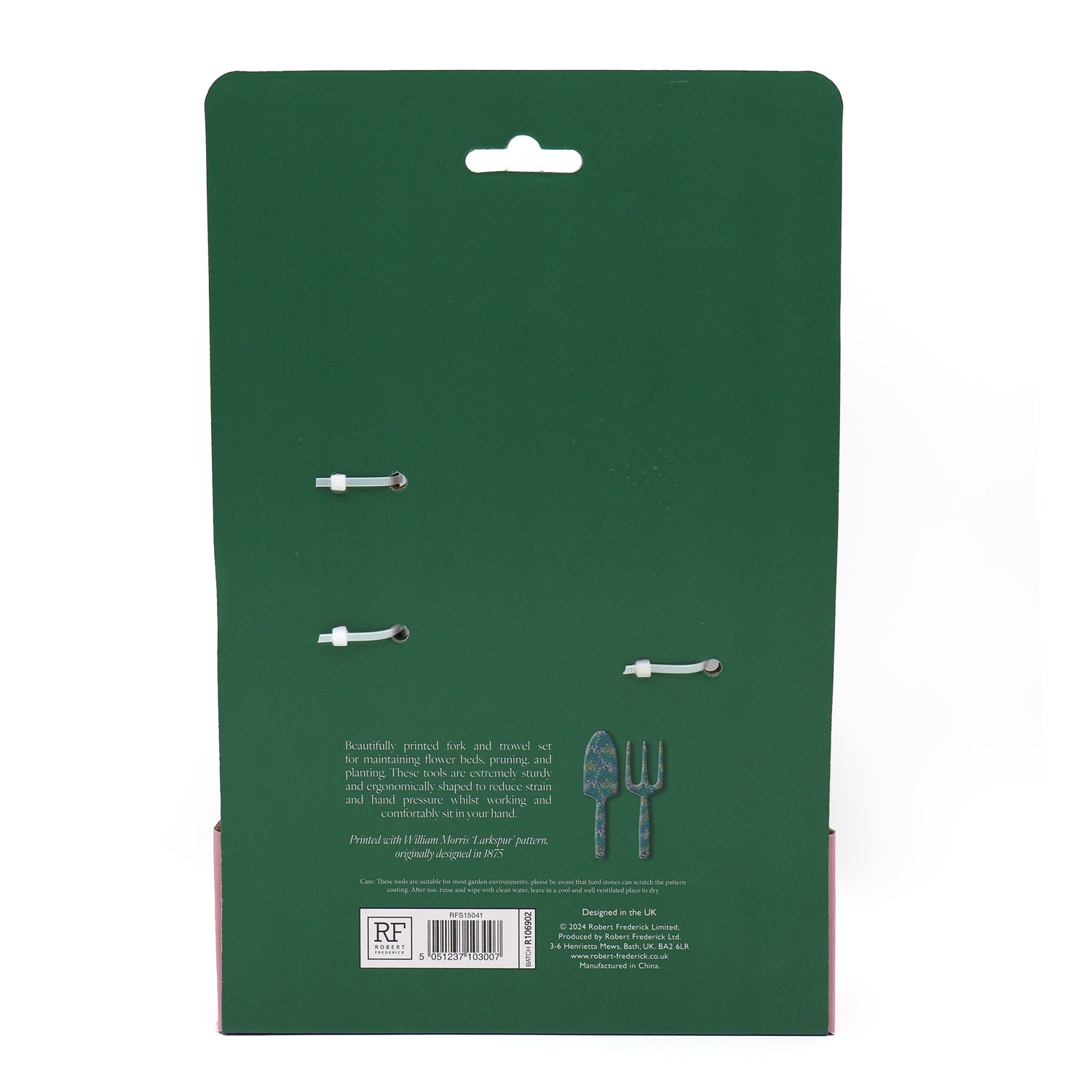 Orange Grove Fork and Trowel Garden Tool Set - William Morris Larkspur Design