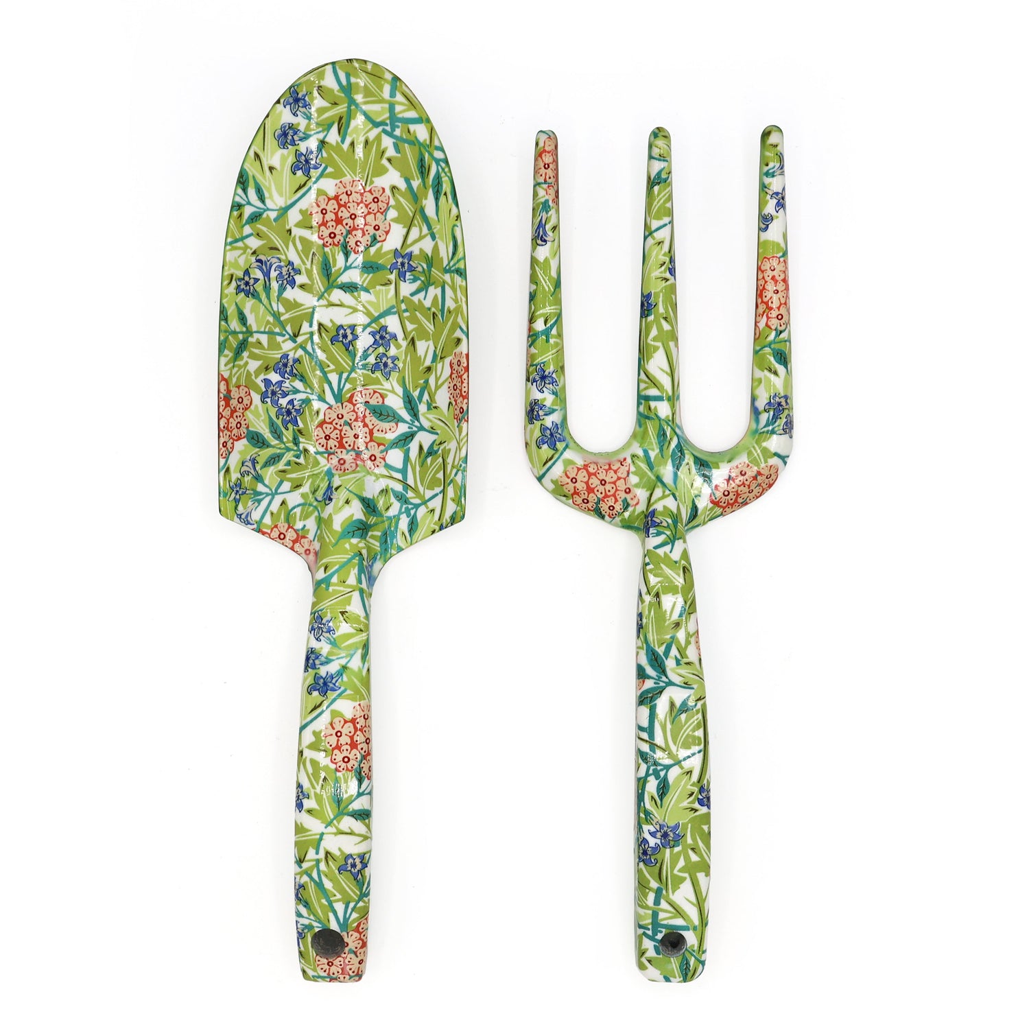 Orange Grove Fork and Trowel Garden Tool Set - William Morris Jasmine Design