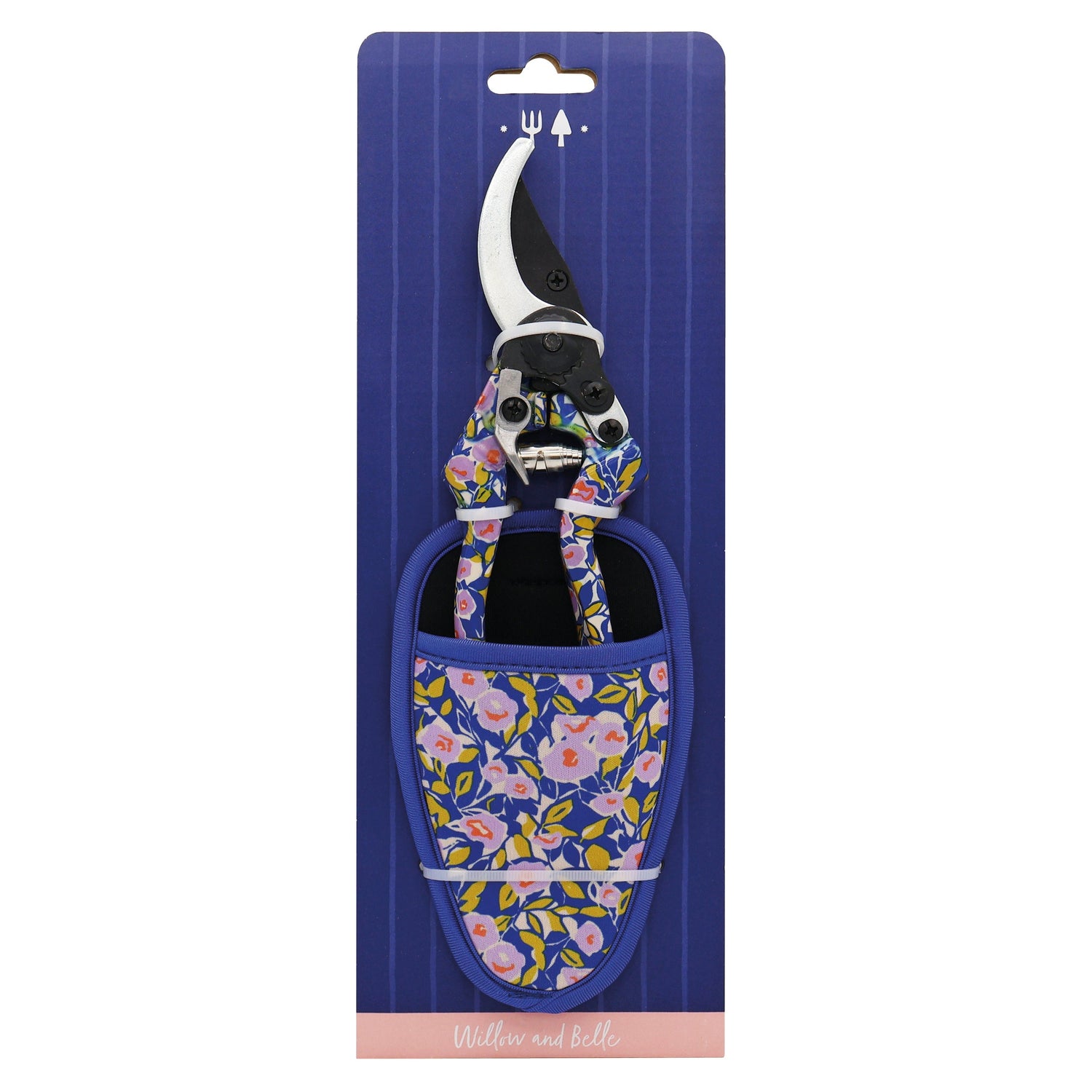 Willow and Belle Secateurs With Pouch – Abstract Floral Design