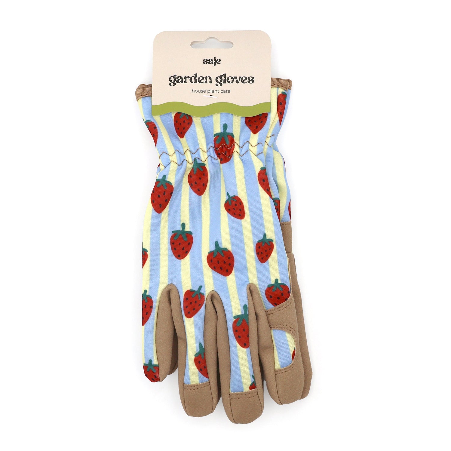 Saje Outdoor Gardening Gloves - Strawberry Stripe Design