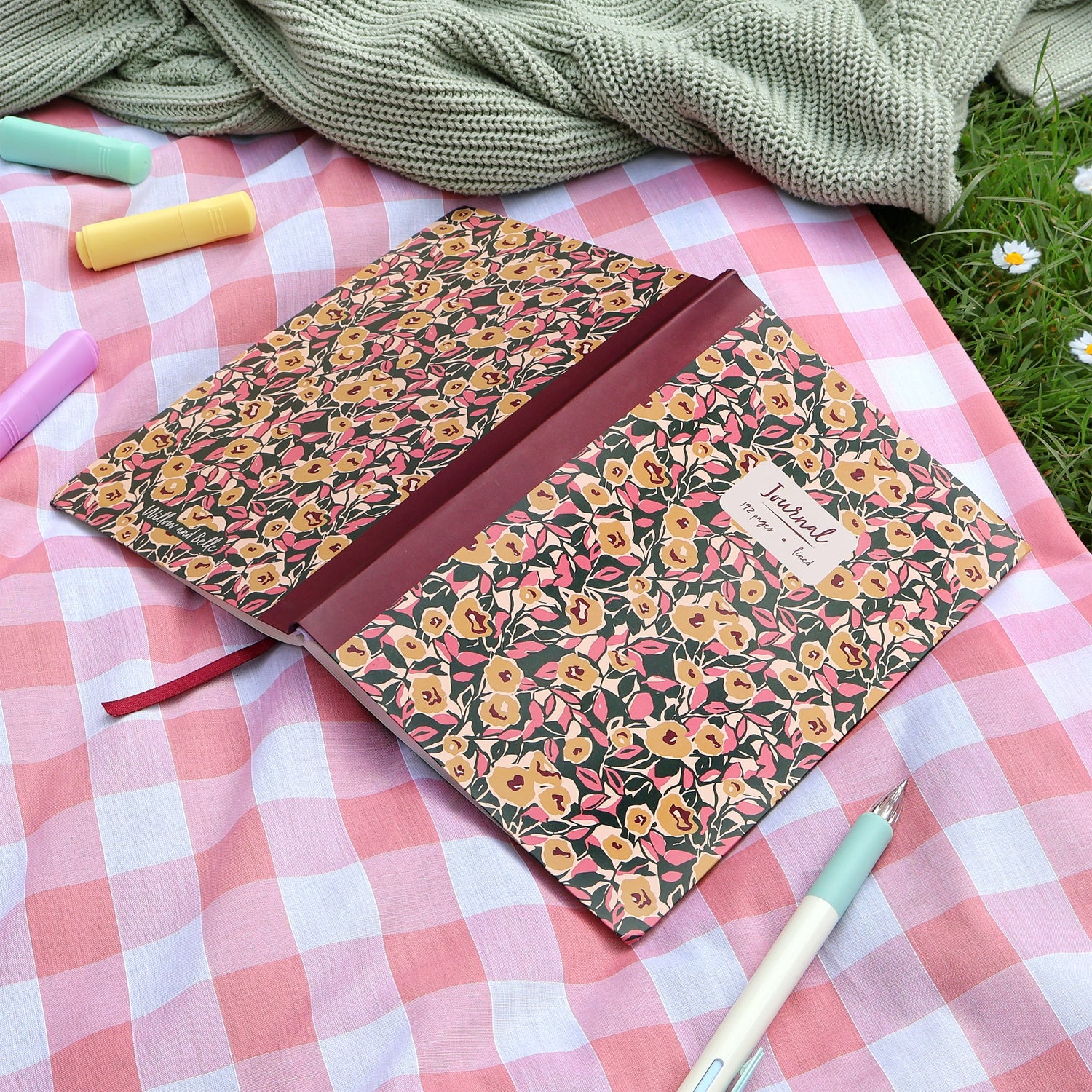 Journal Notebook – Abstract Floral Autumn A5 Design