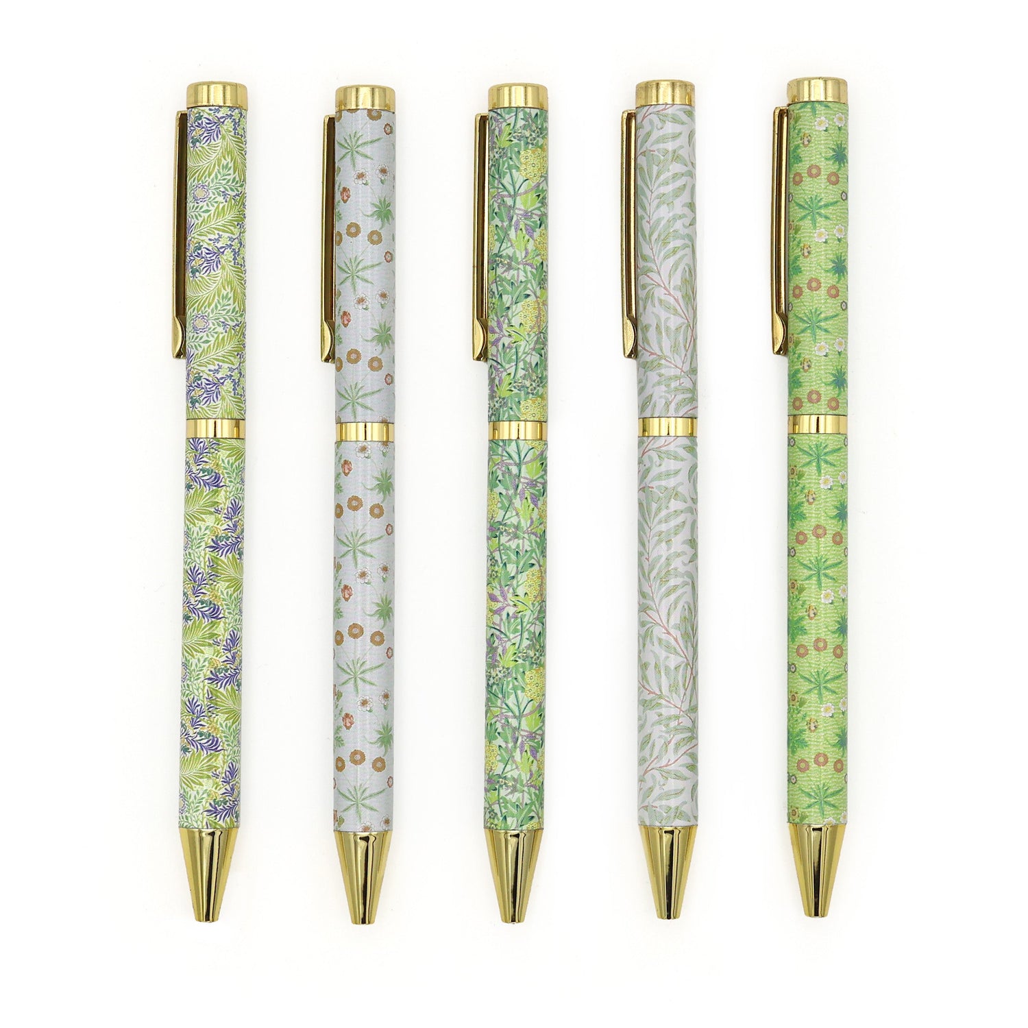 Orange Grove William Morris Ballpoint Pens in Gift Box – Set of 5 Pens