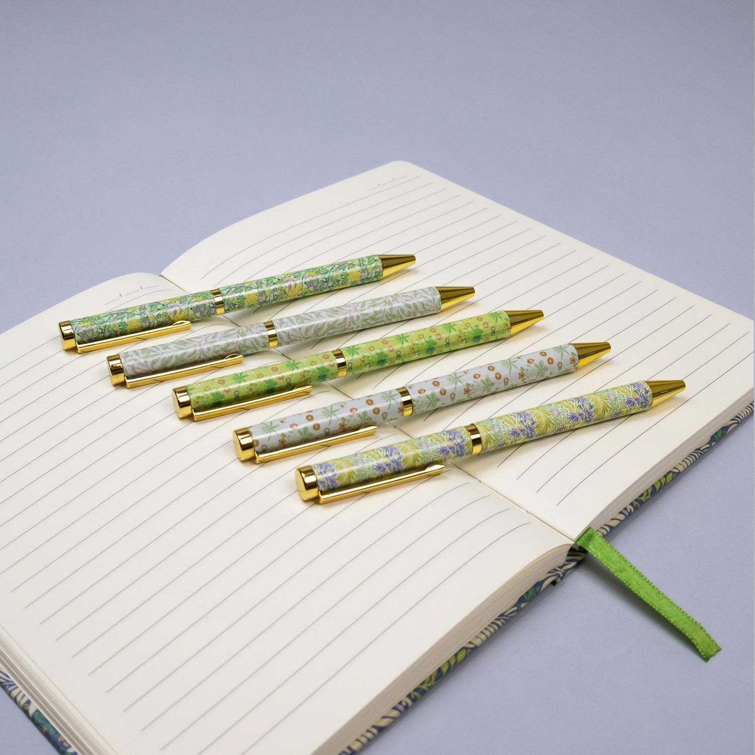 Orange Grove William Morris Ballpoint Pens in Gift Box – Set of 5 Pens