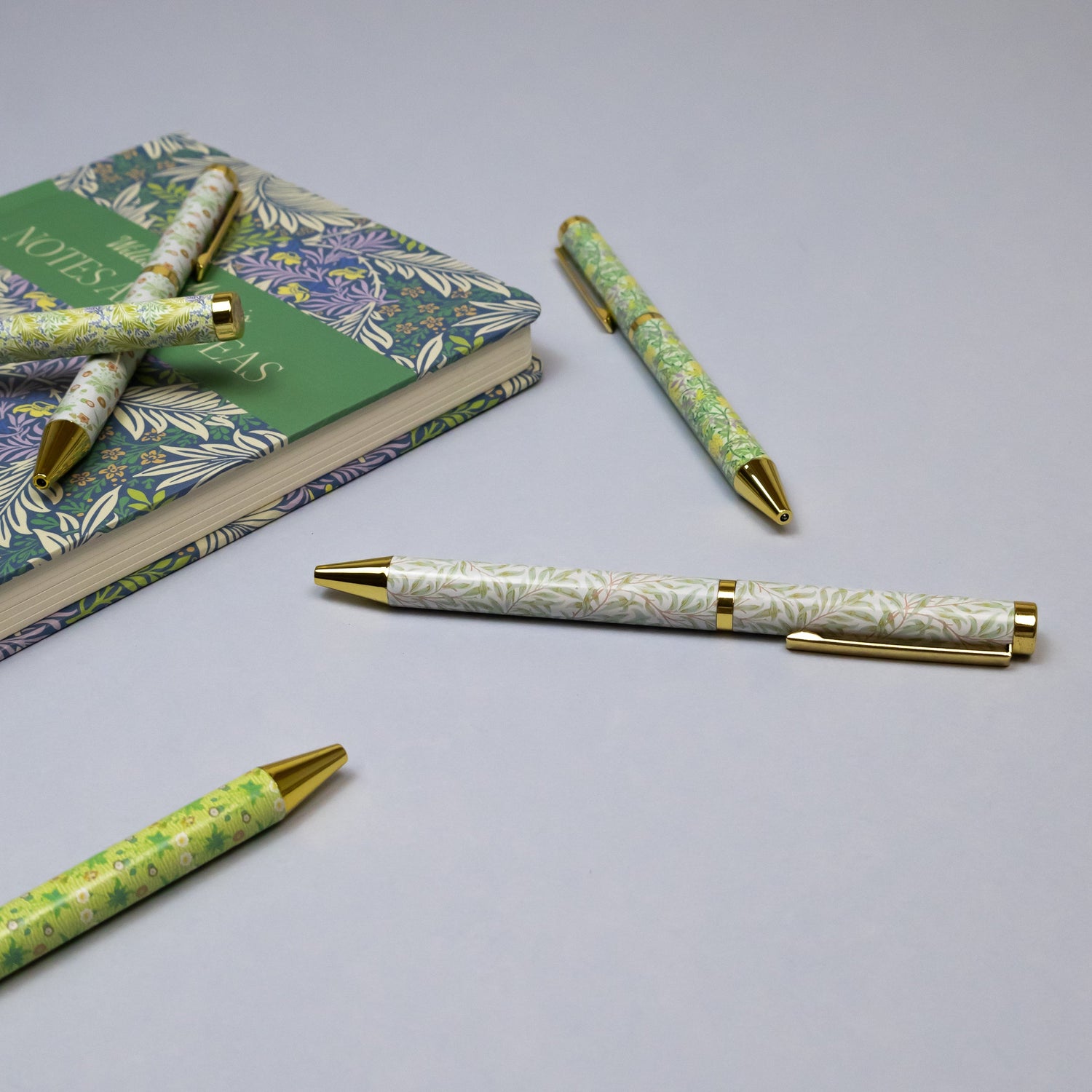 Orange Grove William Morris Ballpoint Pens in Gift Box – Set of 5 Pens