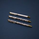 Elysian Monochrome Mixed Design Ballpoint Pens in Gift Box – Set of 3 Pens