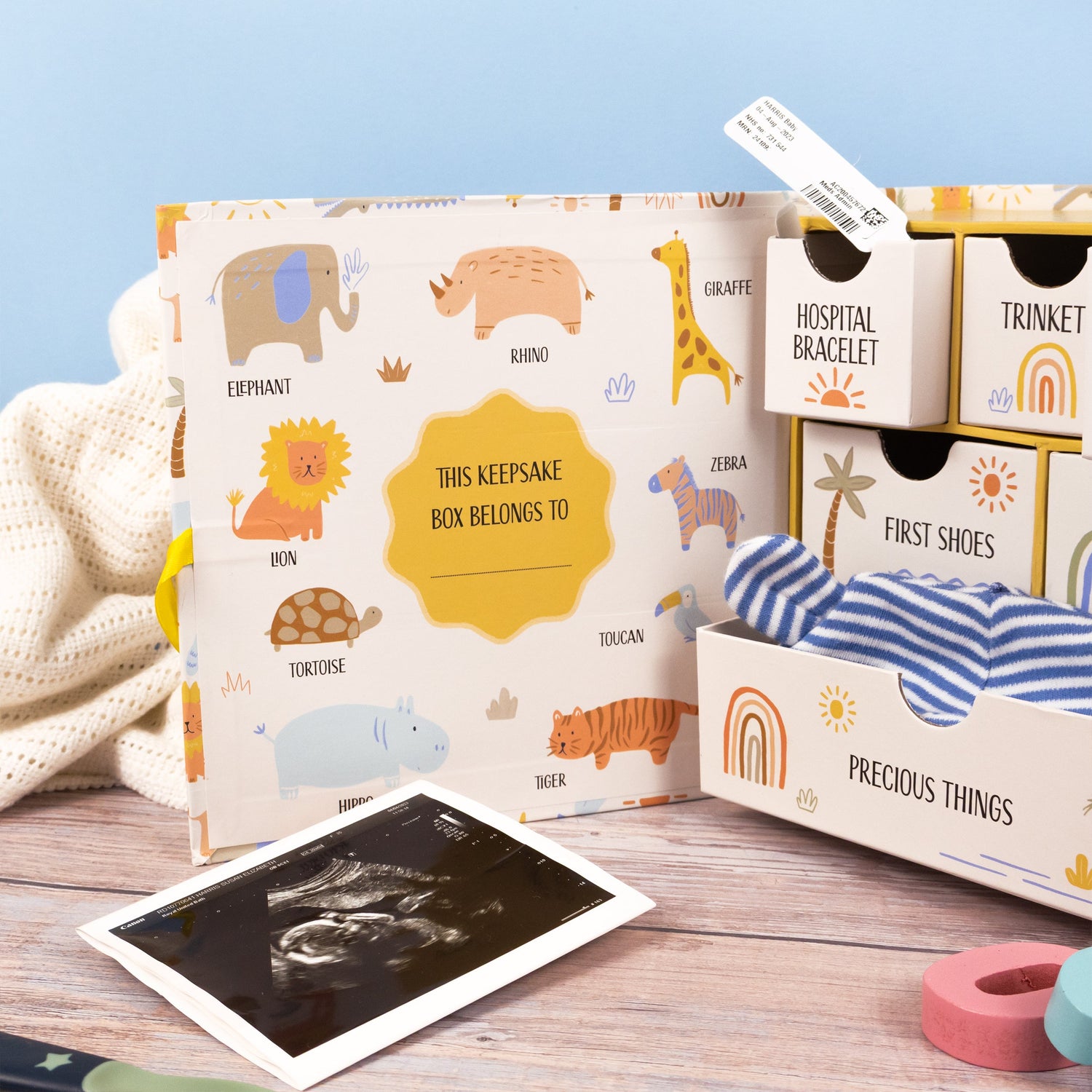 Lullaby Animals Baby Keepsake Box