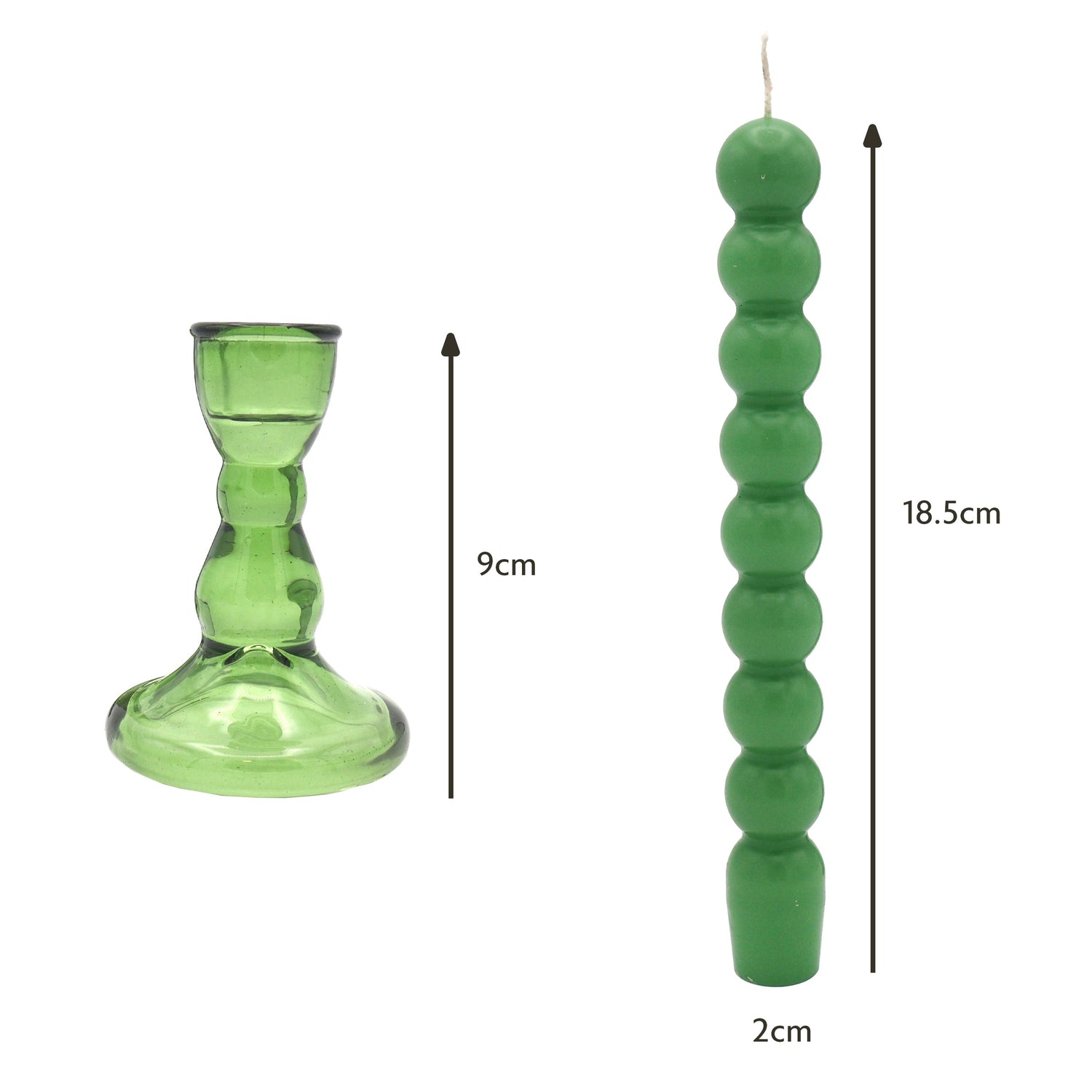 Willow and Belle Bobble Candle and Glass Holder Gift Set