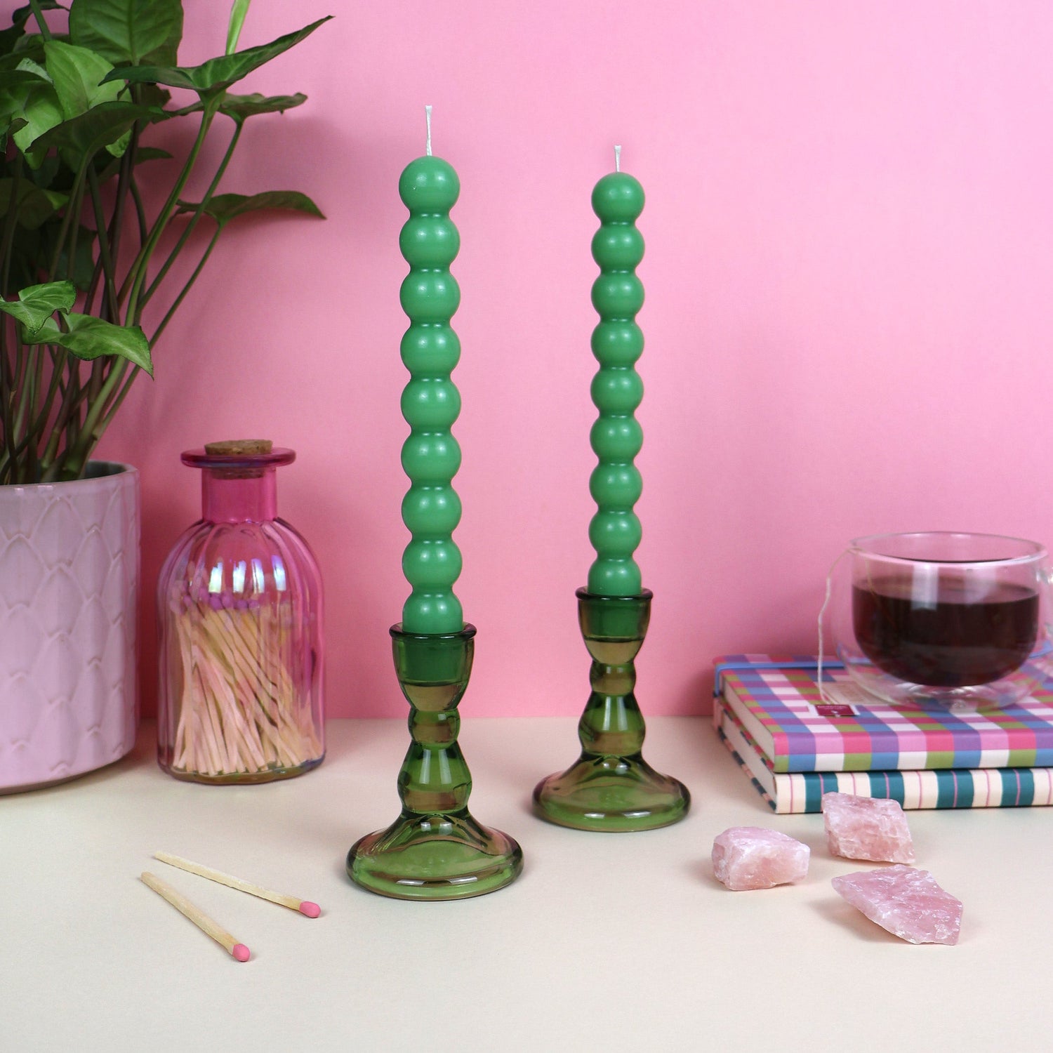 Willow and Belle Bobble Candle and Glass Holder Gift Set