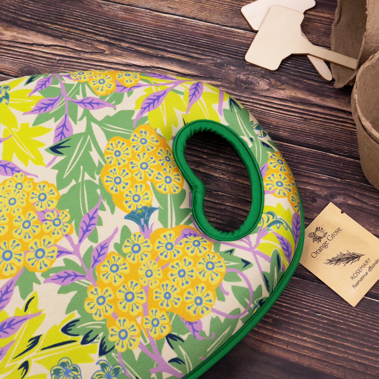 Orange Grove Garden Kneeler - William Morris Design - Padded Memory Foam