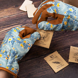 Orange Grove Gardening Gloves - William Morris Larkspur Design