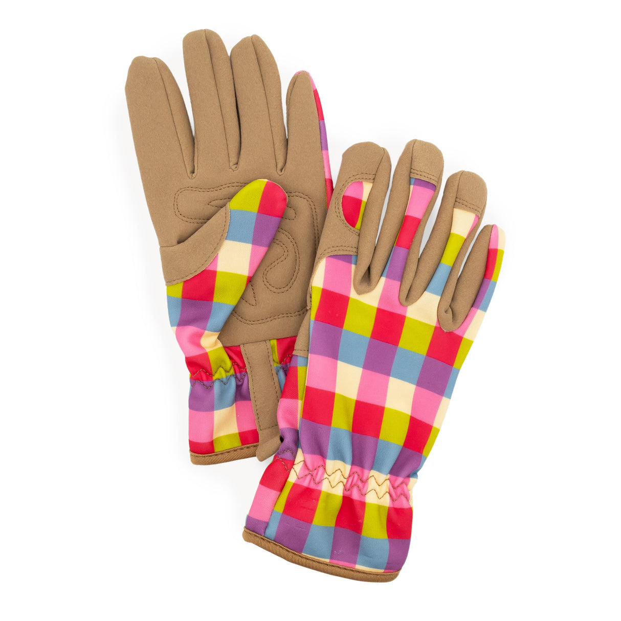 Willow and Belle Gardening Gloves - Pink Gingham Design
