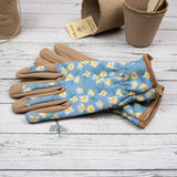 Willow and Belle Gardening Gloves - Daisy Blue Design