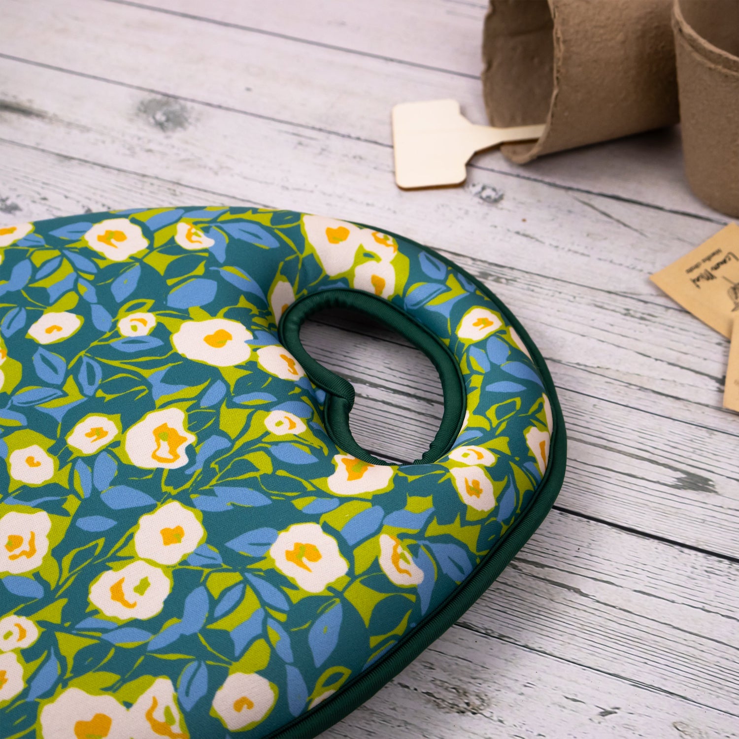 Willow and Belle Garden Kneeler - Abstract Floral Design - Padded Memory Foam