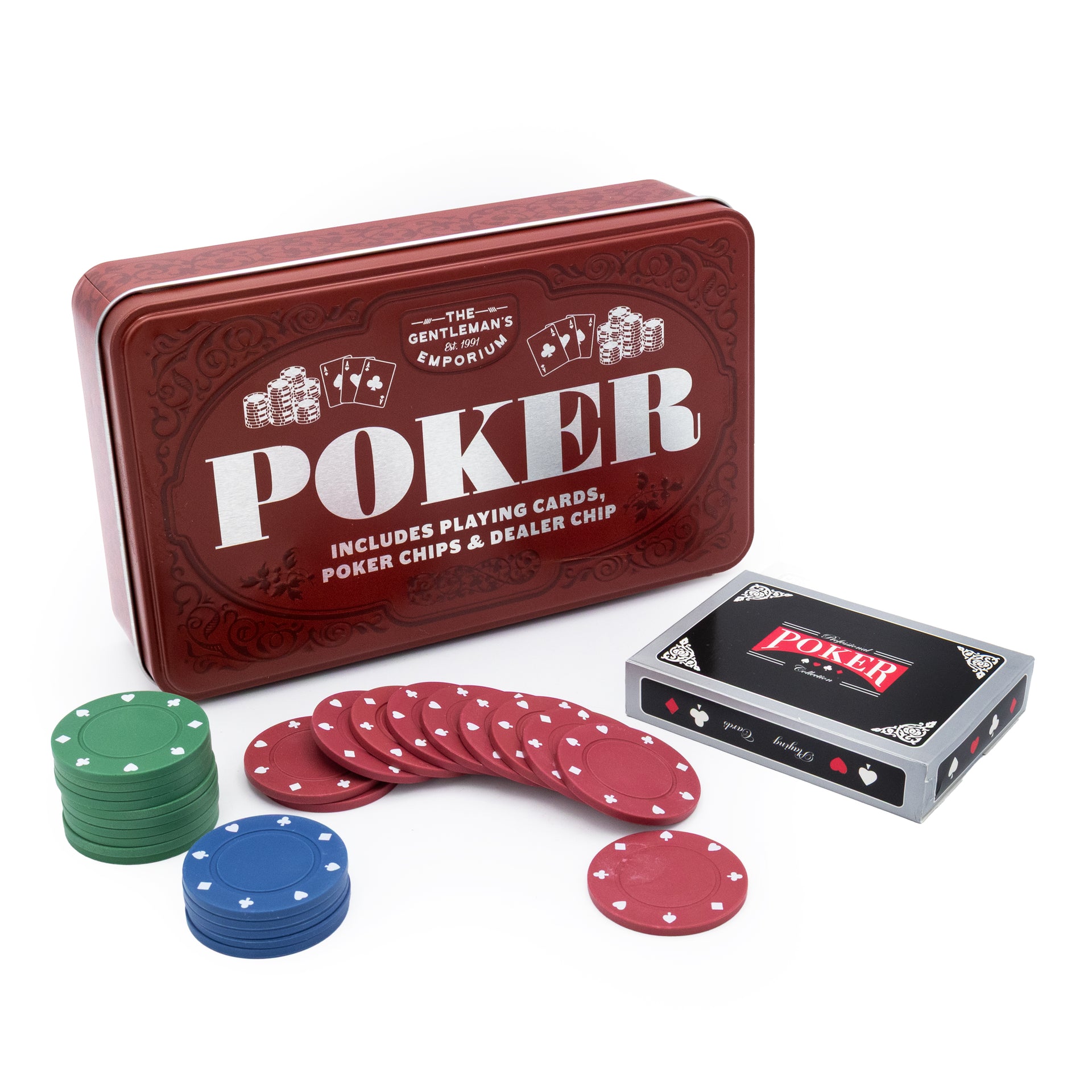 11.5 Gram Suited Poker Chip Set in Wooden Carousel and Gift Quality Retail Packaging by Brybelly 11.5 Gram Suited Poker Chip Set in Wooden Carousel and Gift Quality Retail Packaging by Brybelly