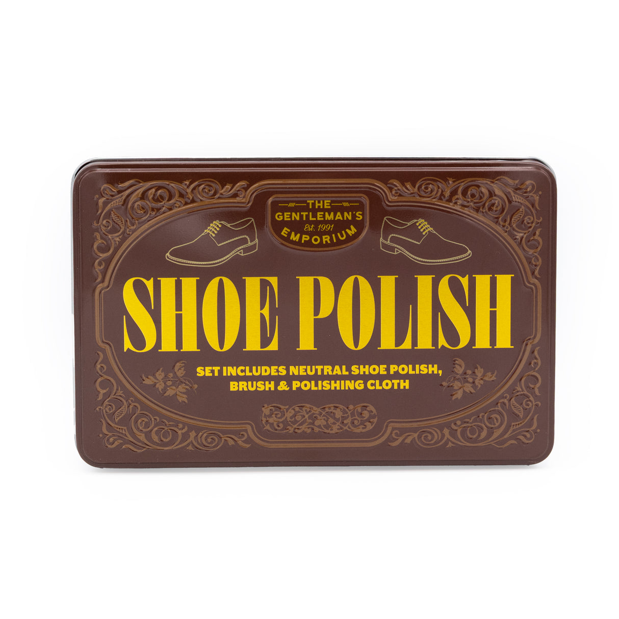 The Gentleman’s Emporium Shoe Polish Kit - Retro Tin Shoe Care Set